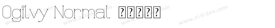 Ogilvy Normal字体转换